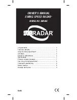 Sports Sensors SWING SPEED RADAR SSR364 Owner'S Manual preview