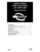 Sports Sensors Swing Speed Radar SSRTT364 Owner'S Manual preview