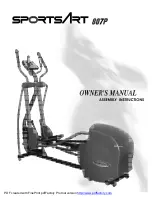 SportsArt Fitness 807P Owner'S Manual preview