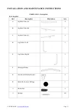 Preview for 11 page of Sportslife S001521 Assembly, Installation, Care, Maintenance, And Use Instructions