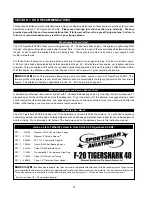 Preview for 4 page of Sportsman Aviation F-20 TIGERSHARK 40 Instructions For Final Assembly