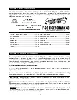 Preview for 7 page of Sportsman Aviation F-20 TIGERSHARK 40 Instructions For Final Assembly