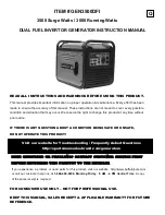 Preview for 1 page of Sportsman GEN3500DFI Instruction Manual