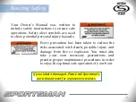 Preview for 14 page of Sportsman OPEN 232 Owner'S Manual And Quick Reference Manual