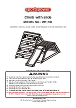 SPORTSPOWER Climb with slide WP-730 Assembly, Installation, Care, Maintenance And Use Instructons preview