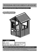 SPORTSPOWER PERSONALISED WOODEN PLAYHOUSE Assembly & User Instructions preview