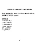 Предварительный просмотр 12 страницы SportZTek SportzCam 4K User Manual