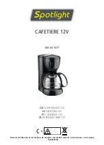 Spotlight CAFETIERE 12V TURBO CAR Manual preview