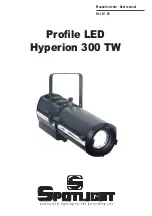 Preview for 1 page of Spotlight Fresnel LED Hyperion 300 TW User Manual