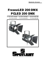 Spotlight FresneLED 200 DMX User Manual предпросмотр