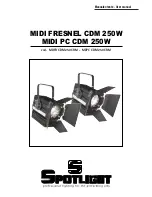 Spotlight MIDI FRESNEL CDM 250W User Manual preview