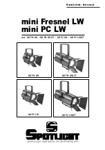 Spotlight mini Fresnel LW User Manual preview