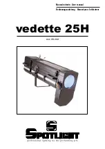 Spotlight Vedette 25 H Quick Start Manual preview