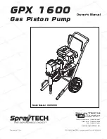 Предварительный просмотр 1 страницы SprayTECH GPX 1600 Owner'S Manual