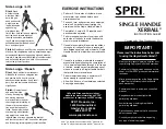 SPRI SINGLE HANDLE XERBALL Instruction Sheet preview