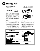 Spring Air Systems REV-LOW DN-B-F Manual preview