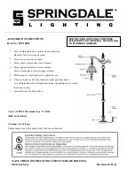 Предварительный просмотр 1 страницы Springdale Lighting FTF10019 Assembly Instructions