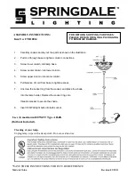 Springdale Lighting FTR10014 Assembly Instructions предпросмотр