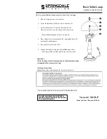 Springdale Lighting SD-TL-P Assembly Instructions предпросмотр