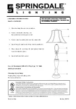 Preview for 1 page of Springdale Lighting SGT11188 Assembly Instructions