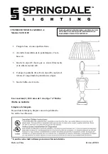 Предварительный просмотр 2 страницы Springdale Lighting SGT11189 Assembly Instructions