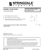 Springdale Lighting SPT15140LED Assembly Instructions preview