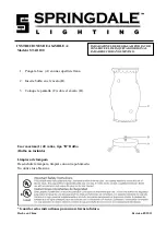 Предварительный просмотр 2 страницы Springdale Lighting STA11100 Assembly Instructions