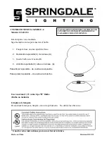 Предварительный просмотр 2 страницы Springdale Lighting STA11194 Assembly Instructions