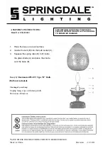 Предварительный просмотр 1 страницы Springdale Lighting STA11263 Assembly Instructions