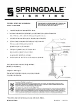 Предварительный просмотр 2 страницы Springdale Lighting STT11009 Assembly Instructions