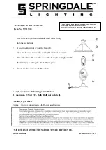 Предварительный просмотр 1 страницы Springdale Lighting STT13025 Assembly Instructions