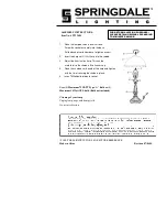 Предварительный просмотр 1 страницы Springdale Lighting STT15008 Assembly Instructions