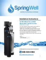 SpringWell ULTRA UWS1 Installation Instructions Manual preview