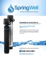 SpringWell WS1 Installation Instructions Manual предпросмотр