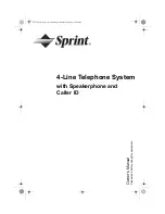 Предварительный просмотр 2 страницы Sprint 4-Line Telephone System
with Speakerphone and
Caller ID Owner'S Manual