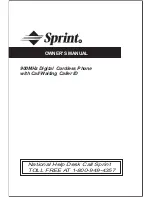 Preview for 1 page of Sprint 900MHz Digital Cordless Phone with Call Waiting Owner'S Manual