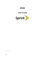 Preview for 1 page of Sprint S155 User Manual