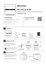 SprintRay ProCure2 Quick Start Manual preview