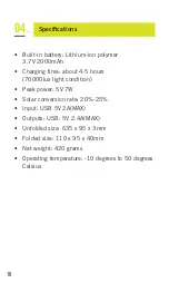 Preview for 10 page of Sprout Foldable Solar Panel Charger Instruction Manual