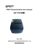 Preview for 1 page of SPRT SP-POS88VI User Manual