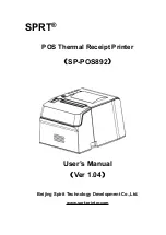 SPRT SP-POS892 User Manual предпросмотр