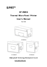 Preview for 1 page of SPRT SP-RMD8 User Manual