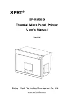 SPRT SP-RMD8D User Manual предпросмотр