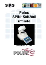 Предварительный просмотр 1 страницы SPS Polos SPIN150i infinite Manual