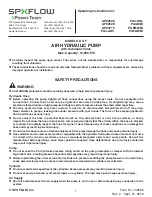 SPX FLOW Power Team AP02528 Operating Instructions preview