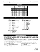 Предварительный просмотр 3 страницы SPX 4302A Parts List And Operators Manual