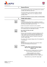 Предварительный просмотр 7 страницы SPX APV DELTA MF4 Operating Manual