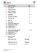 Preview for 5 page of SPX APV DELTA SV1B Operating Manual