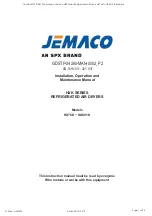 Предварительный просмотр 1 страницы SPX JEMACO HX101K Installation, Operation And Maintenance Manual