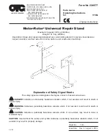 Предварительный просмотр 1 страницы SPX OTC Motor-Rotor 1735A Parts List & Operating Instructions